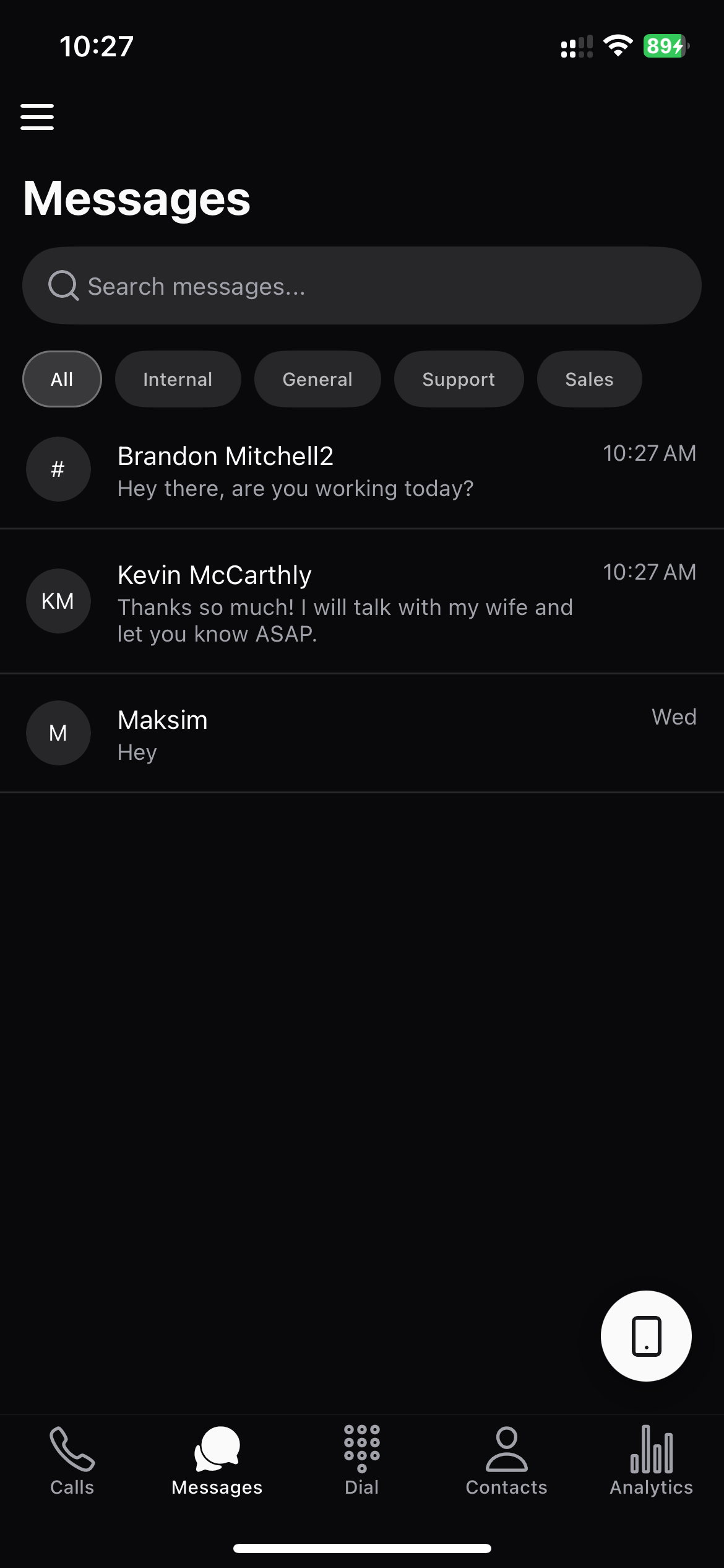 Conversation List